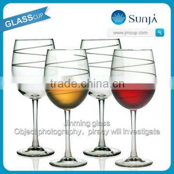 2014 newest drinking utensils wholesale glass water goblets red glass water goblets vasos de vidrio wholesale glass water goblet