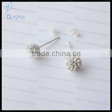 Wholesale 6mm shamballa crystal stud earrings