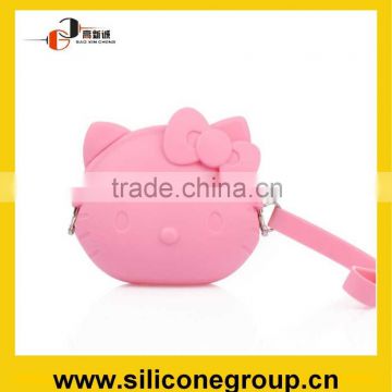 personalized hello kitty silicone rubber coin purses for lady