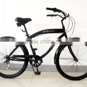 26"men black beach bicycle for hot sale SH-BB077