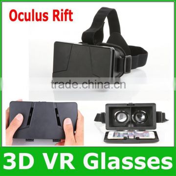 NEW 3D Google Glass VR Plastic Edition Head Mount Virtual Reality Active Oculus Rift Google Cardboard for 3.5~6inch mobile phone