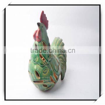 Decoration Garden of Ceramic Cock Candle Holder