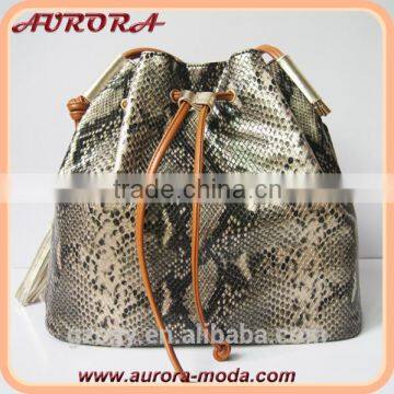 Fashion snake pattern bucket bag PU Bag women bag