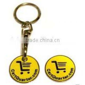 free sample coin Factory Custom metal shopping cart coin Cheap price Custom metal custom printed coin