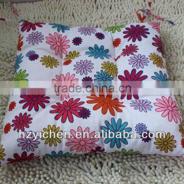 Square Foam Chair pad/ Box cushion of flowers design/ tatami