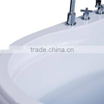 SUNZOOM Peanut Bathtub,oval Embeded Acrylic Bathtub,elliptical Acrylic Free Standing Bathtub photo-3