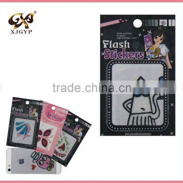 body glitter sticker/phone glitter sticker/glitter mobile sticker