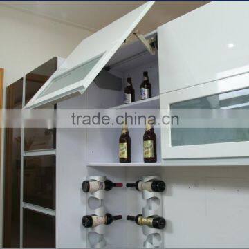 fold up self closing solid wood kitchen cabinet