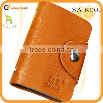 2015 unique fashion genuine leather card holder