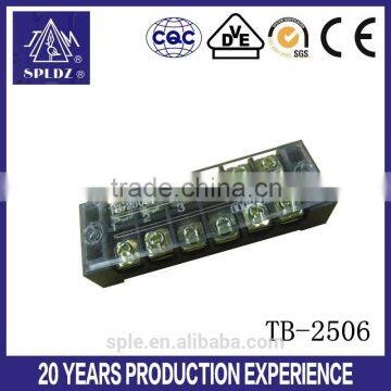 25A screw type 6 way terminal block TB-2506