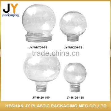 Empty clear ball jar wide mouth cosmetic lotion wholesale jars with aluminum lids
