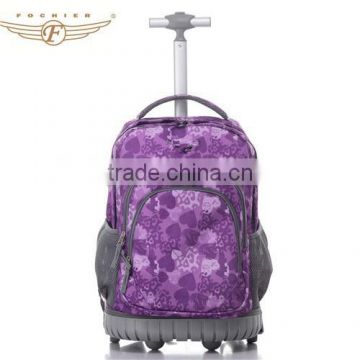 Trolley backpack with wheels 2015 new style