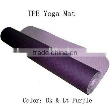 TPE Yoga mat,Exercise mat with dual-color,TPE fitness mat