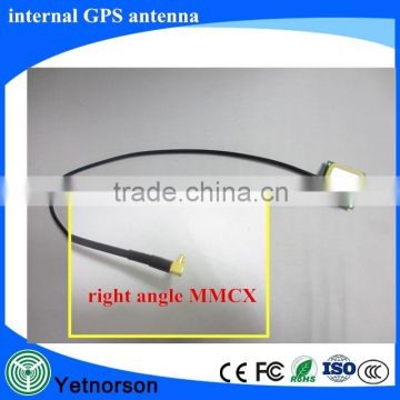 GPS build-in antenna with RG174 cable and right angle MMCX connector