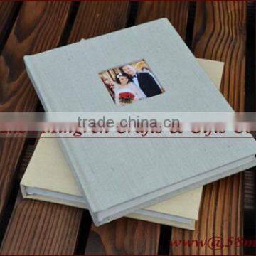 linen diy Self Adhesive Peel and Stick Photo Album