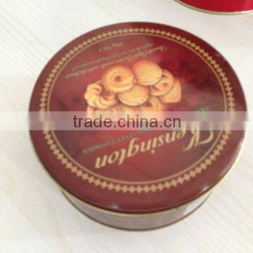 metal cute round cookie tin box