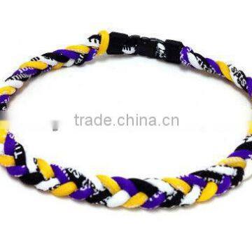 New design germanium useful oem cheap braided sport necklace