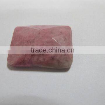 Pink gemstone rhodonite facet rectangle cabochon-loose gemstone and semi precious stone cabochon beads for jewelry components