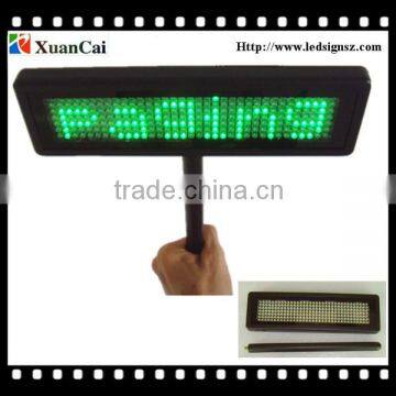PBMLD-O735-M remote control&PC software rechargeable green LED message board