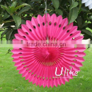 Popular Tissue Paper Fans Indian party decoration fan lantern club party decoration home decoration