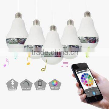 RGBW LED Music Bulb/RGB Bluetooth speaker led lamp