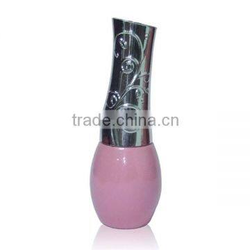 nail art products packaging pink colored nail polish bottle design, empty glass uv gel nail polish bottles