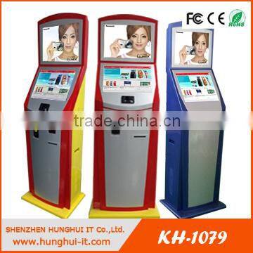 touch screen multi payment kiosk with note validator and EMV card reader