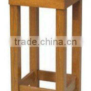 Wood flower stand finished with oak