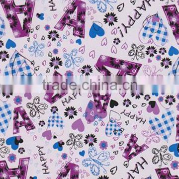 Colorful sunflower pattern PVC printing thin film for on artificial leather surface