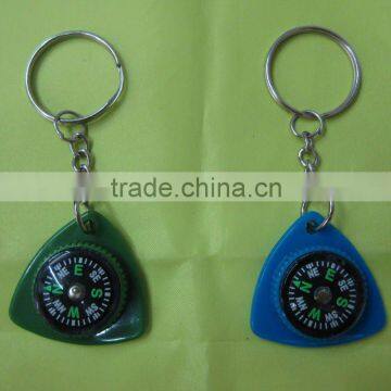 promotion mini compass keychain