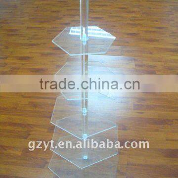 6-layer Sexangle-shape Acrylic Cake Stand for party and wedding