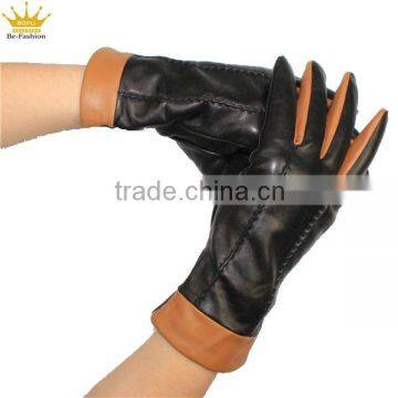 chrome free leather gloves fashion tight leather gloves for womenlady sheep leather glove