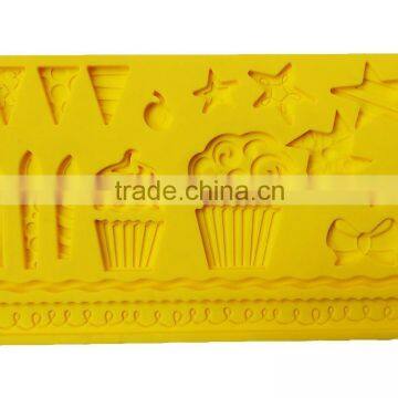 FDA LFGB Silicone Fondant and Gum Paste Mold for Cake Decoration