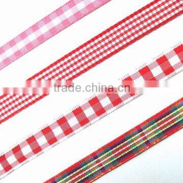 polyester tartan ribbon plaid webbing scottish scotch strap