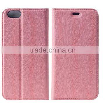 Concise design waterproof hone housing leather pink wholesale cell phone case