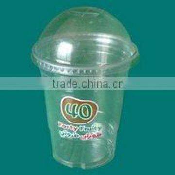 PET plastic cup with dome lid,PET plastic cup,plastic cup with lid,cold drink cup