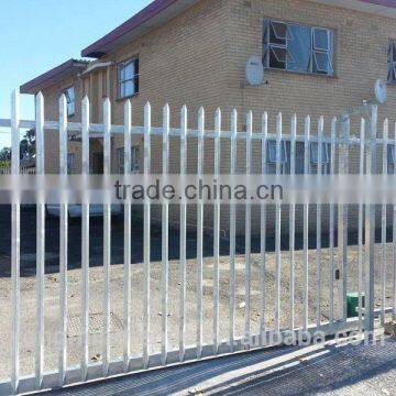 Powder coated iron residential palisade fencing