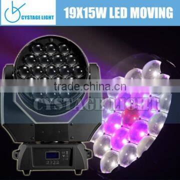 19X 15W RGBW QUAD LED ZOOM MOVING HEAD STAGE LIGHT