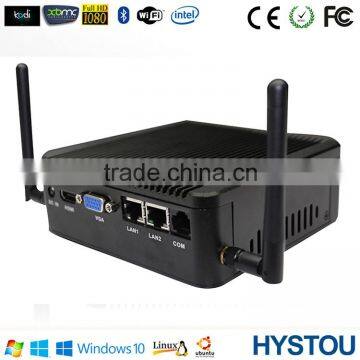 Intel Bay Trail J1900 Quad Core 2.0GHz Fanless Mini PC Case Desktop Computer HTPC Kodi TV Windows 2G RAM 32G SSD 2 Lan WiFi HDMI