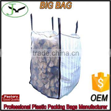 wholesale 800kg breathalbe pp woven big FIBC bag for firewood storage