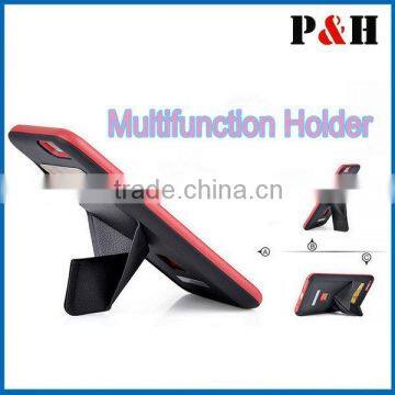 New TPU+PU Back Skin Case Cover With Card Slots Standing for IPhone6,6 Plus photo-2