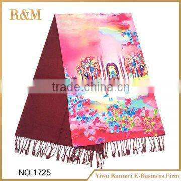 Latest trendy style long satin silk scarf with fast delivery