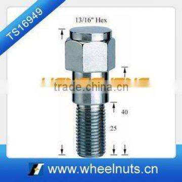 chromeplated 59mm length 19mm hex high strength wheel bolt