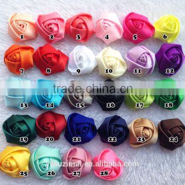 Handmade Artificial Wholesale Cloth Rose Flower Heads 4CM