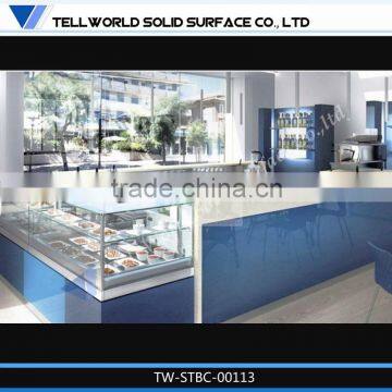 2014 modern very popular beauty high-end acrylic solid surface restuarant bar counter furniture designs