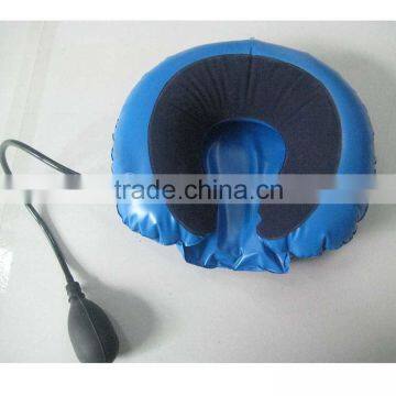 comfort round self inflatable pillow,self inflatable pillow with hand pump