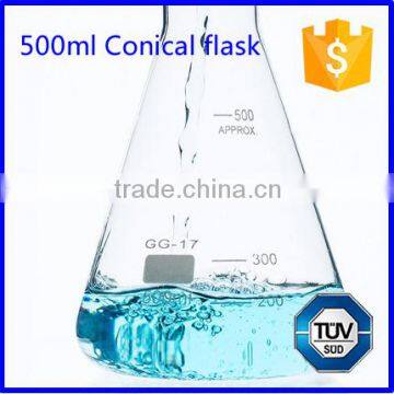 Glass measuring triangle flask 500ml conical flask