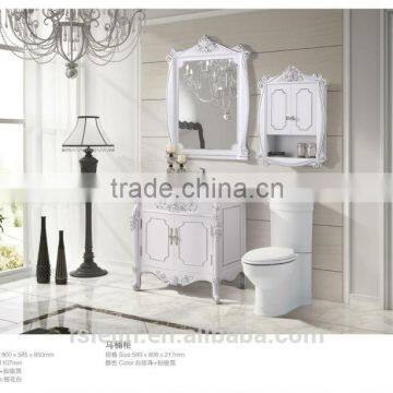 Classical floor standing solidwood bathroom vanity design wash basin vanities LM-8709