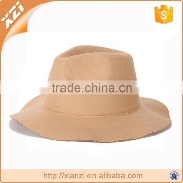 Polyester ladies hat wholesale cheap women's fedora hat