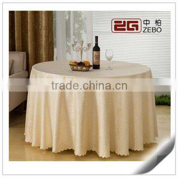 Pure Polyester Anti-wrinkle Yarn Dyed Rose 120inch Round Table Cloth